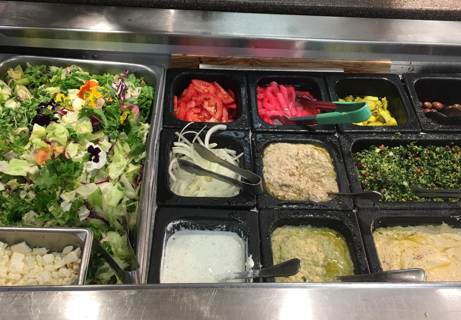 Fresh Mediterranean salads and healthy dining options